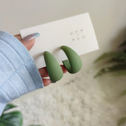 Fresh Mint Blue Versatile C-shaped Earrings – Birthday Gifts — 1