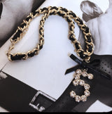 Double Layer Neck Strap Clavicle Chain Bow Black – Jewelry Gift Ideas — 5