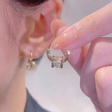 Copper Alloy Zircon Earrings Alphabet – Special Occasion Gifts — 1