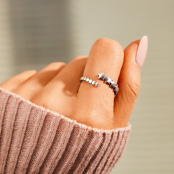 Women's Vintage Thai Silver Pentagram Ring – Gifts for Her — 1