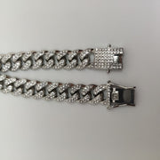 Cuban Chain 12mm Full Diamond Bracelet – Jewelry Gift Ideas — 6