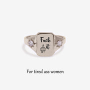 European And American Style English Square Ring – Stylish Gifts — 13