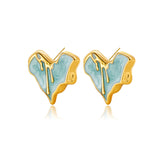 Liquid Irregular Heart-shaped Dripping Stud Earrings – Gifts for Her — 6