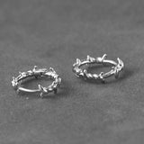Silver Thorn Ear Buckle Men's Personality Earrings – Gifts for Her — 4