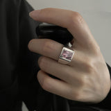 Multi Color Optional Pink Zircon Heavy Duty Ring – Gift Ideas — 5