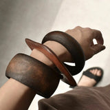 Wooden Square Bracelet Artistic Retro Style – Jewelry Gift Ideas — 1