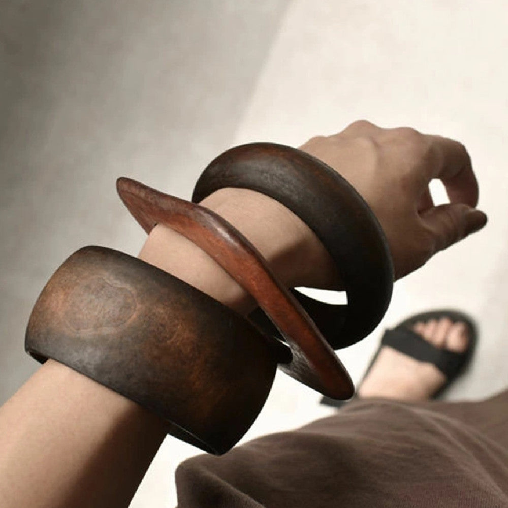 Wooden Square Bracelet Artistic Retro Style – Jewelry Gift Ideas — 1
