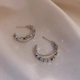 Niche Unique Double-row C- Shaped Earrings – Meaningful Gifts — 7