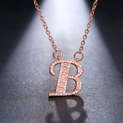 Fashion Temperament 26 Letter Zircon Necklace – Jewelry Gift Ideas — 11