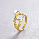 Irregular Cutout S925 Silver 18k Gold Plated Pearl – Meaningful Gifts — 3