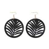Simple Hollow Out Geometric Wooden Earrings – Gift Ideas — 13