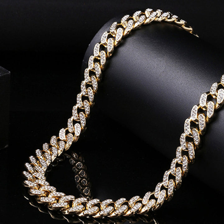 Cuban Chain 12mm Full Diamond Bracelet – Jewelry Gift Ideas — 1