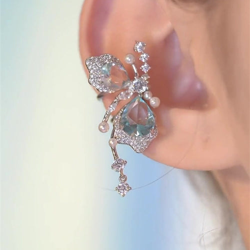 Butterfly Tassel Zircon Earpiece Irregular Ear Bone – Surprise Gifts — 2