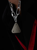 Niche Metal Triangle Pendant Necklace Frosted – Jewelry Gift Ideas — 8
