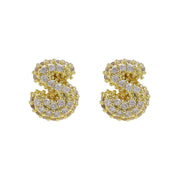 18K Brass Balloon Bubble Zircon Small Size Stud – Birthday Gifts — 2