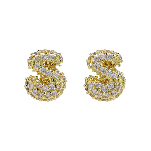 18K Brass Balloon Bubble Zircon Small Size Stud – Birthday Gifts — 2
