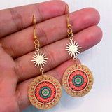 Bohe Tribe Gold Datura Flowers Pendant Earrings – Jewelry Gift Ideas — 13