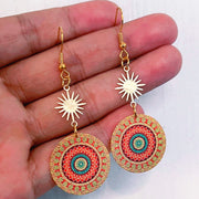Bohe Tribe Gold Datura Flowers Pendant Earrings – Jewelry Gift Ideas — 13