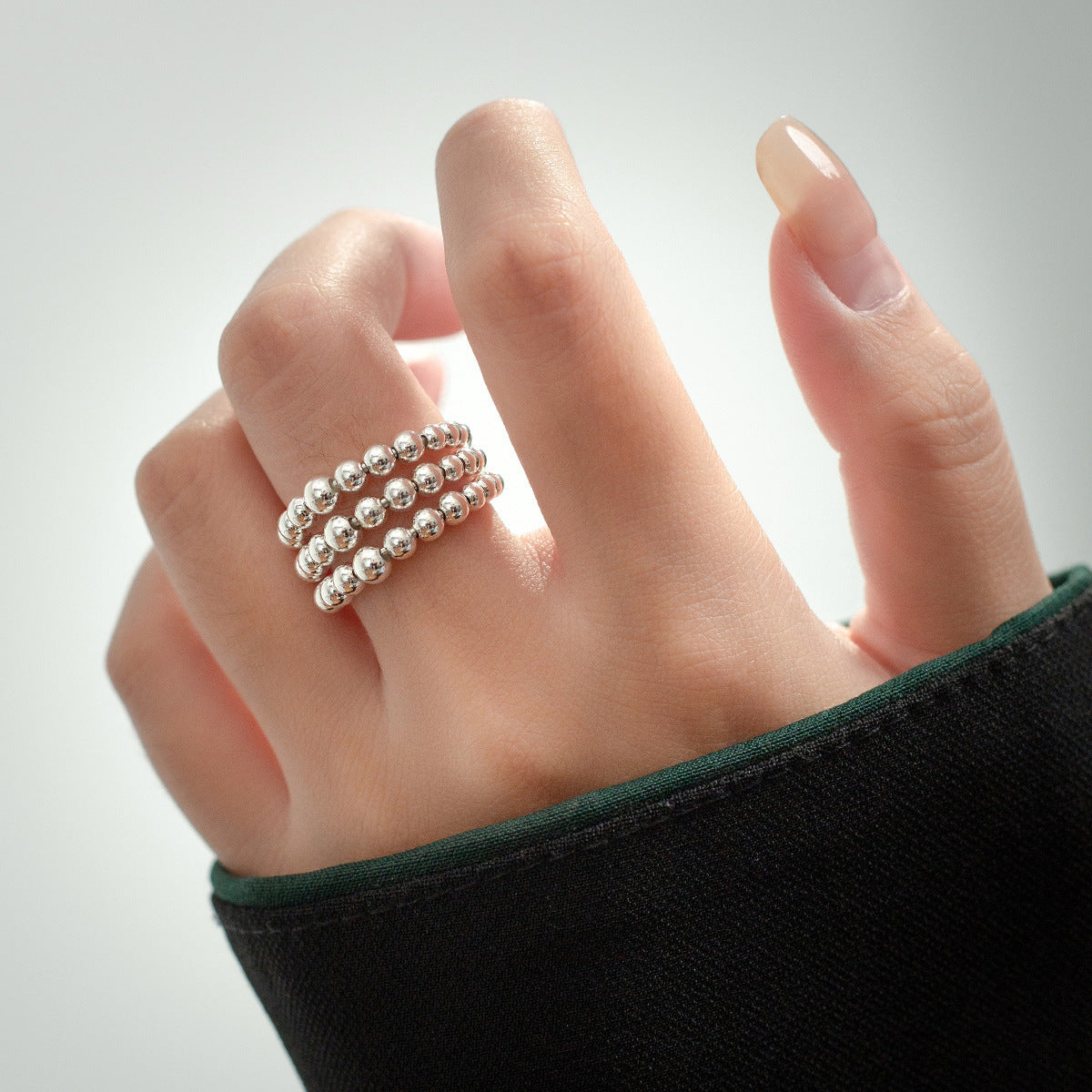 Three Layer Round Bead Ring Hollowed Out Bracelet – Jewelry Gift Ideas — 1