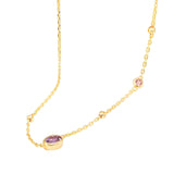 S925 Silver Amethyst Powder Tourmaline Necklace – Jewelry Gift Ideas — 6