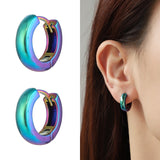Colorful Metal Holographic Hoop Earrings Female Y2g – Gifts for Her — 12