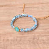 Double Braided Blue Stone Bead Bracelet – Jewelry Gift Ideas — 3