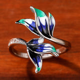 Ethnic Style Flower Dropping Oil Ring Female – Stylish Gifts — 1