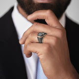 Men's Simple Alloy Inlaid Zircon Ring – Gifts for Him — 4