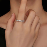 Sterling Silver S925 Pattern Moissanite Ring – Holiday Gift Ideas — 1