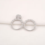 Flash Drill Round Engagement Set Ring Ladies Ring Hand – Stylish Gifts — 2