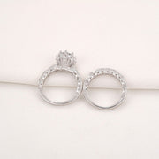 Flash Drill Round Engagement Set Ring Ladies Ring Hand – Stylish Gifts — 2