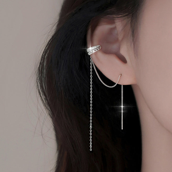 Tassel Chain Long Ear Clip Without Piercing One Style – Stylish Gifts — 1