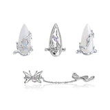 Metal Nail Ring Xianku Natural Moonlight Stone – Beauty Gifts — 8
