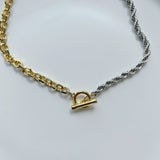Women's Retro Two-tone Twist Chain Necklace – Jewelry Gift Ideas — 5