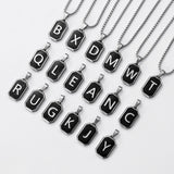Stainless Steel 26 English Fashion Black Necklace – Jewelry Gift Ideas — 17