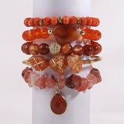 Natural Stone Glass Mixed Gravel Bracelet – Jewelry Gift Ideas — 14