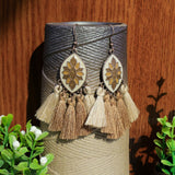 Style Tassel Earrings Female Leaf Circle Metal Leather – Stylish Gifts — 10