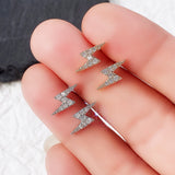 Simple Mini Lightning Zircon Stud Earrings For Women – Gifts for Her — 1