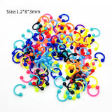 CBR Type Nose Stud Color Mixed Eyebrow Ring – Special Occasion Gifts — 2