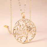 Fashion Gold Hollow Tree Of Life Necklace Crystal – Jewelry Gift Ideas — 2