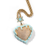 Oil Drip Love Sweater Pendant Necklace – Jewelry Gift Ideas — 4