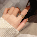 Double-opening Adjustable Micro-set Zircon Ring – Holiday Gift Ideas — 1