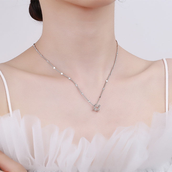 Geometric S925 Sterling Silver Necklace Female – Jewelry Gift Ideas — 1