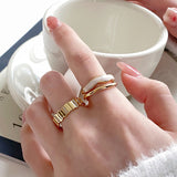 Zircon Rectangular Block Splicing Ring – Unique Gift Ideas — 2
