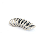 Dark Night 925 Sterling Silver Ring Earless Piercing – Everyday Gifts — 3