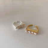 RINGFreshwater Pearl Ring In Matte Metal – Gift Ideas — 2