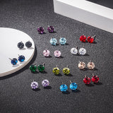 Silver S925 Sterling Silver Classic Four-claw Stud – Birthday Gifts — 1