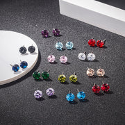 Silver S925 Sterling Silver Classic Four-claw Stud – Birthday Gifts — 1