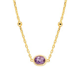 S925 Silver Amethyst Powder Tourmaline Necklace – Jewelry Gift Ideas — 3