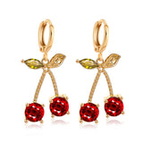 Temperament Cute Gem Cherry Necklace Earring Set – Jewelry Gift Ideas — 5